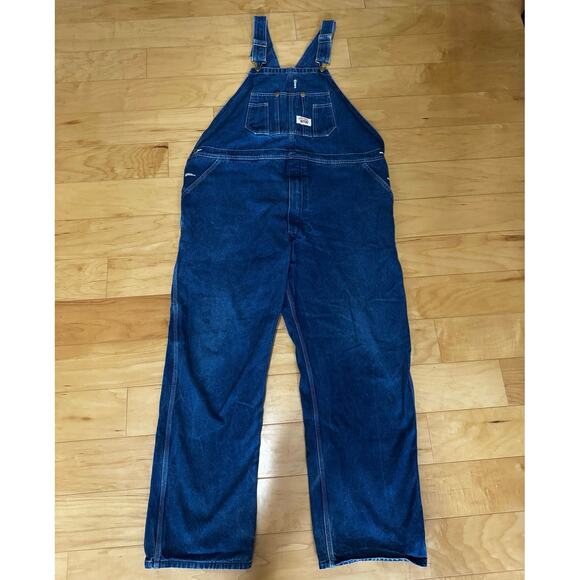 Round House Brand Men's Straight Leg Carpenter Denim Overalls - Sz 44x32 (46x31) - Picture 1 of 8